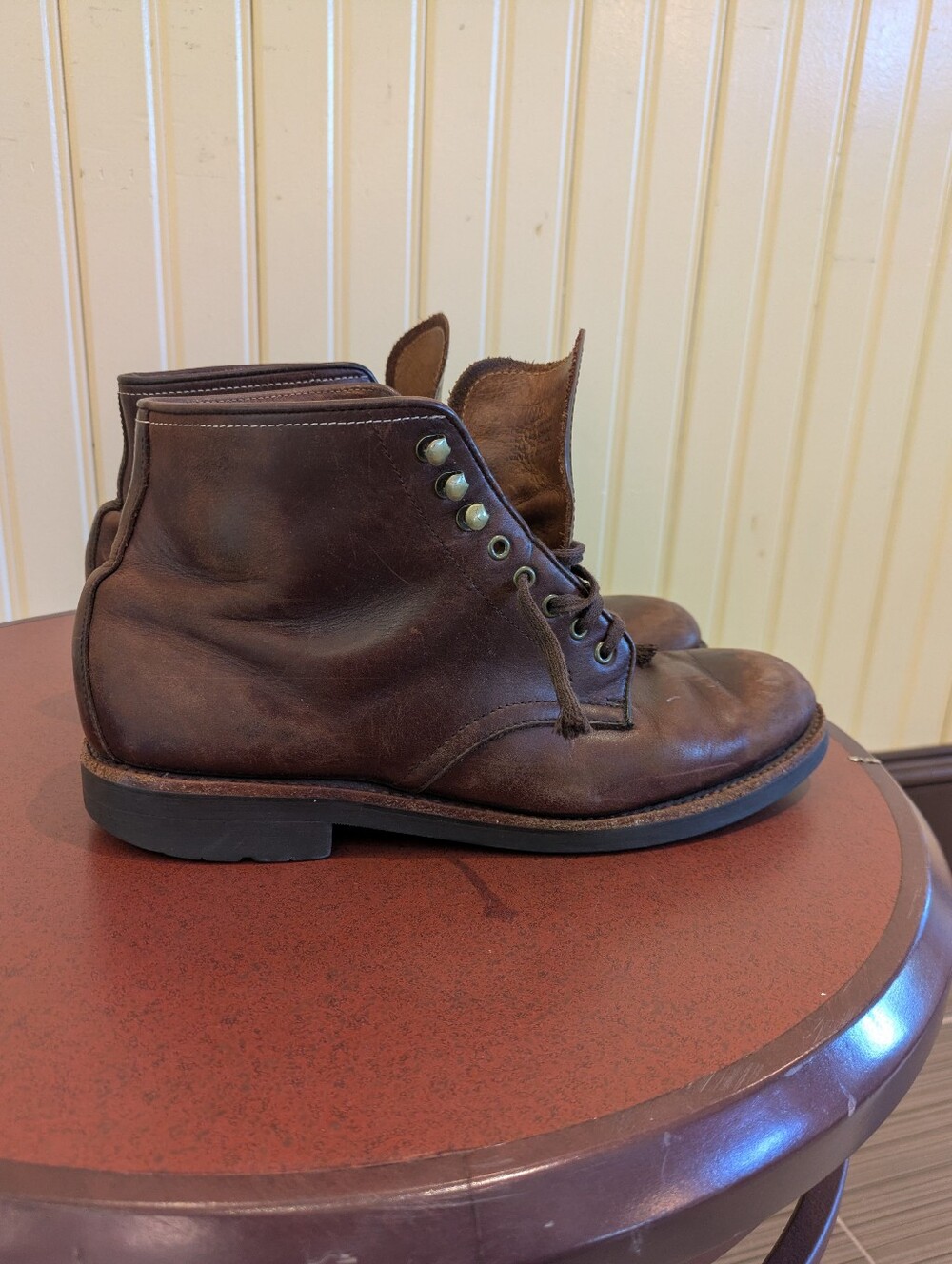 Men's J.Crew Brown Leather Lace-Up Boots - Picture 2 of 5